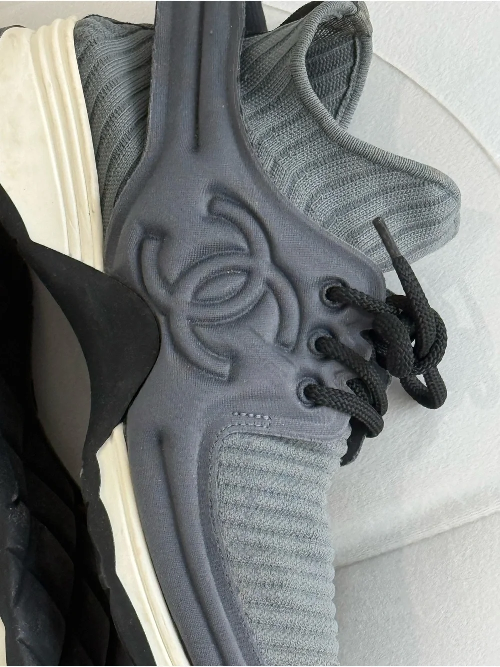 CHANEL stylish gray